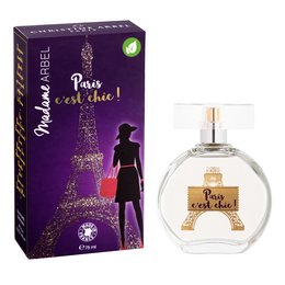 Floral, feminine, Parisian-inspired eau de toilette with a chic, elegant fragrance.