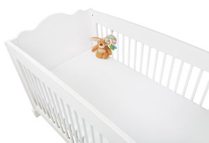 Jersey ausgestattetes Blatt für Kinderbetten in Twin Pack, weiß