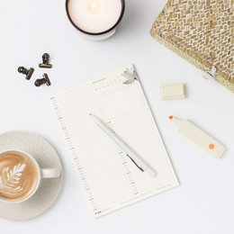 Prikkelarme A5 dagplanner 'Lotus' schrijfblok