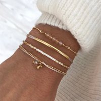 Bracelet Set 'White & Natural'