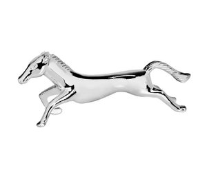 EDZARD 6er Set Messerbank Messerbänkchen Pferd, Länge 8 cm, edel versilbert, anlaufgeschützt