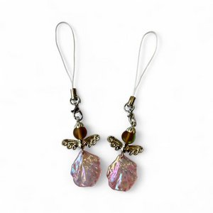 Beschermengel met schelpenrokje en bruin hoofd (5 stuks)