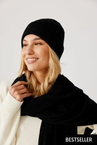 NAOMI muts - 100% merinowol - zwart