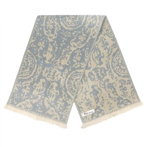 Tafelloper met franjes blauw