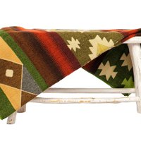 Ecuadorian alpaca blanket | native blanket | Quilotoa Green