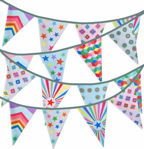 Verjaardag Bunting - Pastel XL - Fabric Flags - Flag Line