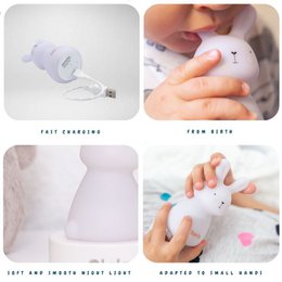 Night light - Lapin Lou - USB charging - white