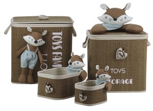 GEFLOCHTENER WÄSCHEKORB AUS BAUMWOLLFASER 44X34X45 NATURAL DC213247