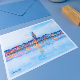 Deventer View, Netherlands  - A6 Postcard with Envelope