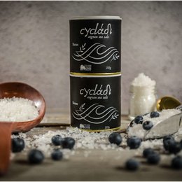Cycladi Aegean Sea Salt - a natural, unrefined sea salt with a distinctive flavor and texture, perfect for seasoning a variety of dishes.