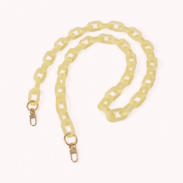  Long phone chain with bubble link design, acrylic material, available in yellow, pink, blue, green colors.