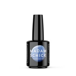 Madam Schick hybrid polish in color #23A037, a 15 ml nail polish bottle with a sleek black design.