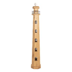 Vloerlamp Vuurtoren 23x23x140 cm Bruin Hout Staande Lamp