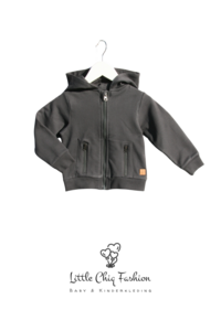 Little Chiq Baby Vest anthracite with hood
