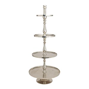Etagere mit 4 Ebenen aus Metall, 130 cm,  25/34/42/53 cm Ø