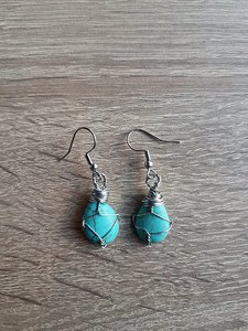 Set earrings Turquoise stainless steel