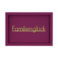 FAMILY HAPPINESS - frame card wood lettering