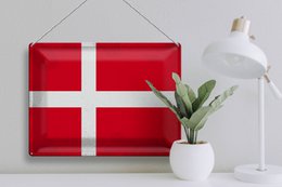 Tin Sign Flag Denmark 40x30cm Flag of Denmark Vintage