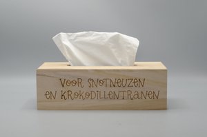 Handkerchief box For snot noses and crocodile tears