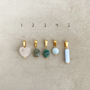 Edelstein-Halskettenanhänger – Gold