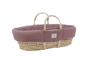 Gepolsterter Moses-Bezug aus Musselin, violett