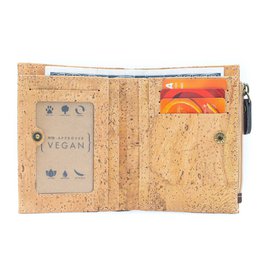 Klassisk brun kork bifold pung- BAG-2072