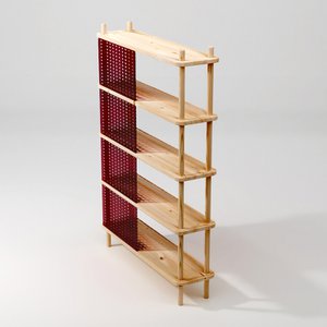 Solid wood shelf 4 | Shelving system | Acryl