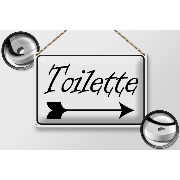 trendaffe - Toilet Rules Tin Sign in 15 x 20 cm