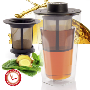SMART BREW SYSTEEM 320 ml, dubbelwandig glas + permanent filter