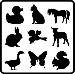 Glasmarkers herbruikbaar - dieren - zwart