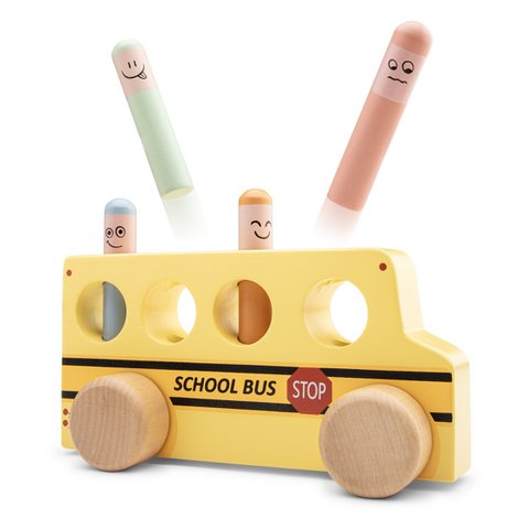 Wooden Pop Up School Bus