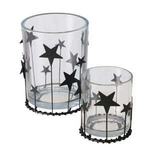 Windlichtset Starshine 2-delig glas