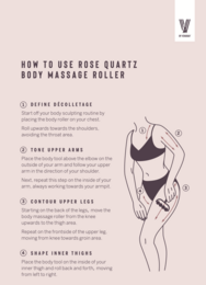 Rose Quartz Body Massage Roller by Venuray