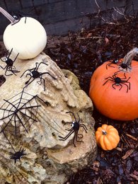 Handmade Felt Fair Trade Spooky Spiderweb Hanging Halloween Decoration