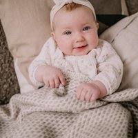 Wool crib blanket - Taupe