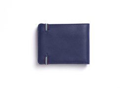 Portafoglio minimalista blu scuro con copia tasca portamonete
