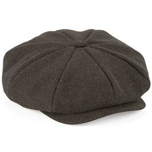 Flache Kappe - Braun