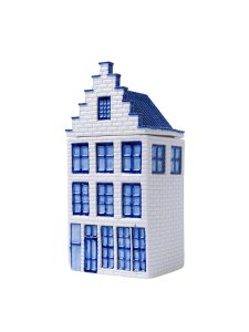 Stock jar - Grachten house - Delft blue - 20 cm