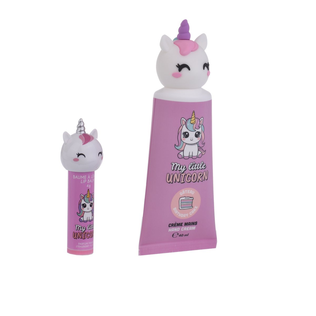 Coffret Beauté Licorne – Crème Mains & Baume à Lèvres 3D