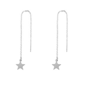 EARRINGS LONG CHAIN STAR