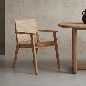 Nova Esszimmerstuhl aus Teakholz mit Armlehne