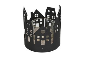 Teelichthalter Häuserreihe