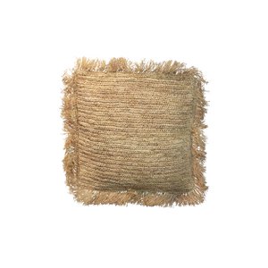 De Raffia Kussenhoes Vierkant - Naturel - 40x40