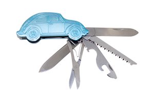 Volkswagen VW Kever 3D Zakmes in Geschenkblik - Blauw