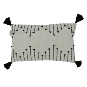Boho cushion cover tassel, rectangular