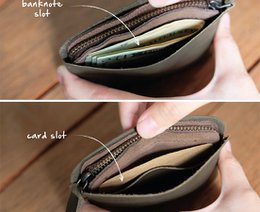 Leather "Zipper S" purse