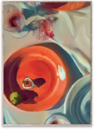 Vibrant abstract poster featuring bold colors and shapes. Ideal for modern home decor.