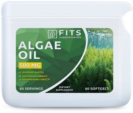  Algae Oil 500mg DHA 200mg 60 softgels, a dietary supplement containing 500mg of DHA and 200mg of algae oil, providing essential fatty acids.