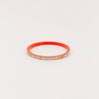 Bandeau Armband aus blondem Horn und orangefarbenem Lack