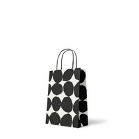 Draagtassen S Sculpted Dots zwart/wit 25st